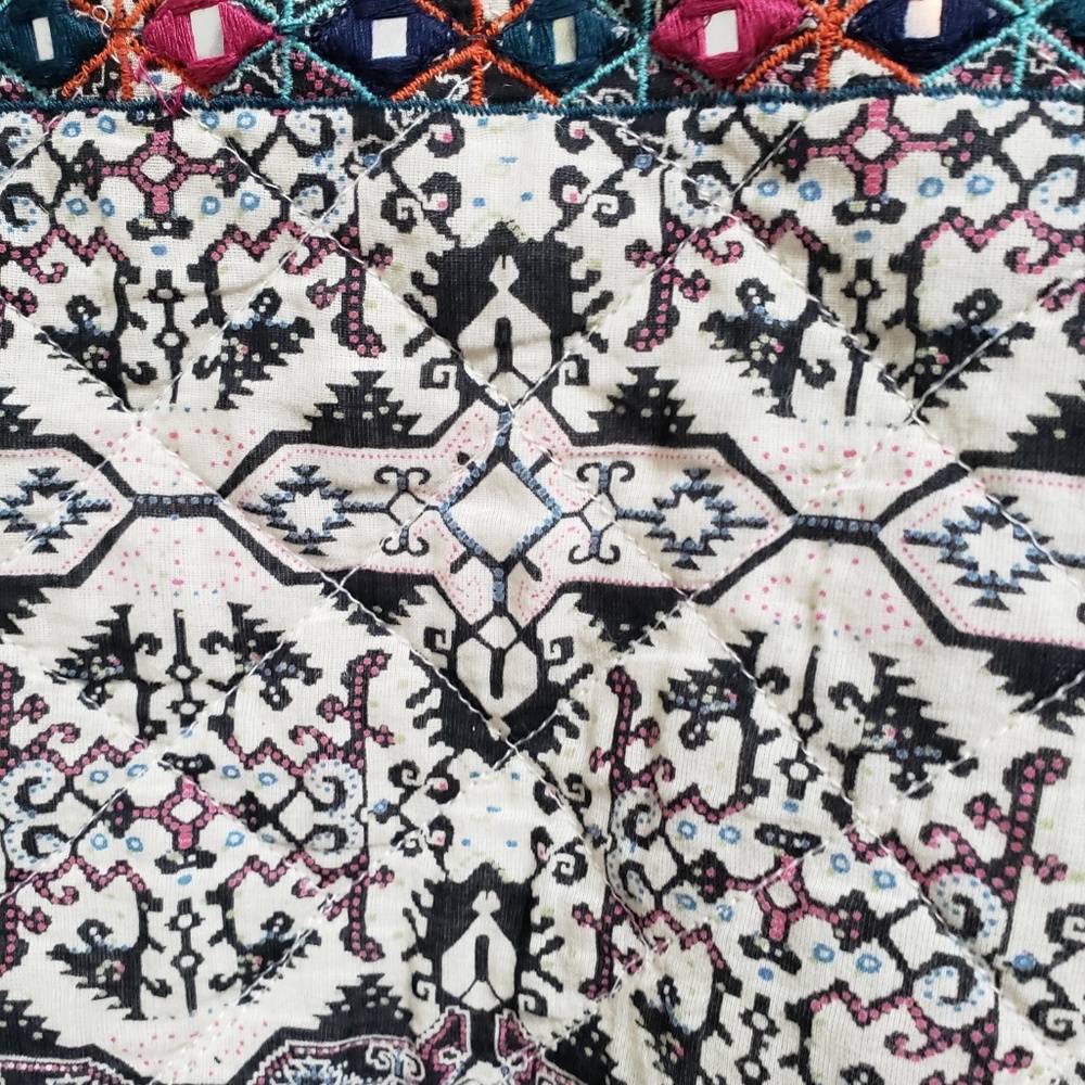 Boho Multi Colored Quilted Jacket - Picture 4 of 6